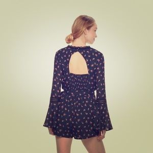 Disney Pants - 🌹Rose bell sleeved romper🌹 Disney Pants - 🌹Rose bell sleeved romper🌹